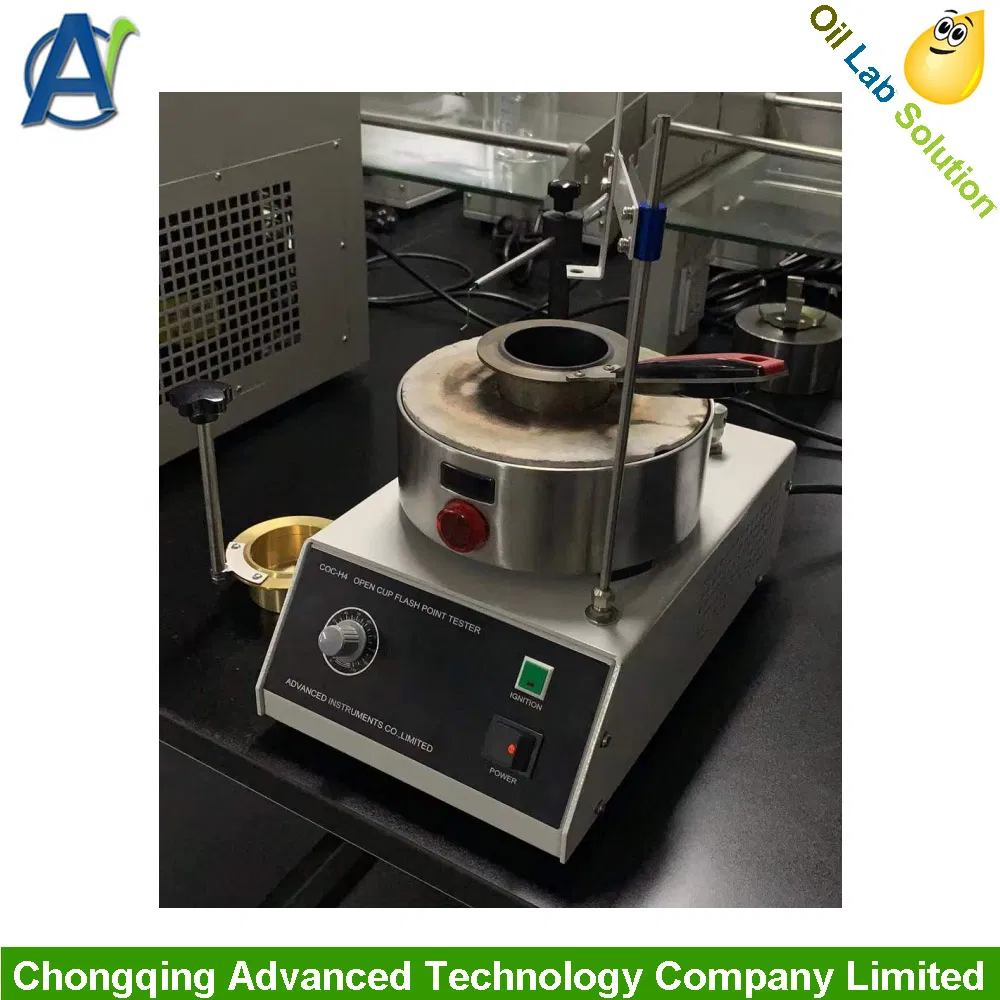 ASTM D92 Máquina de ensaio do ponto de inflamação e do ponto de ignição do óleo lubrificante Cleveland Open Cup 1