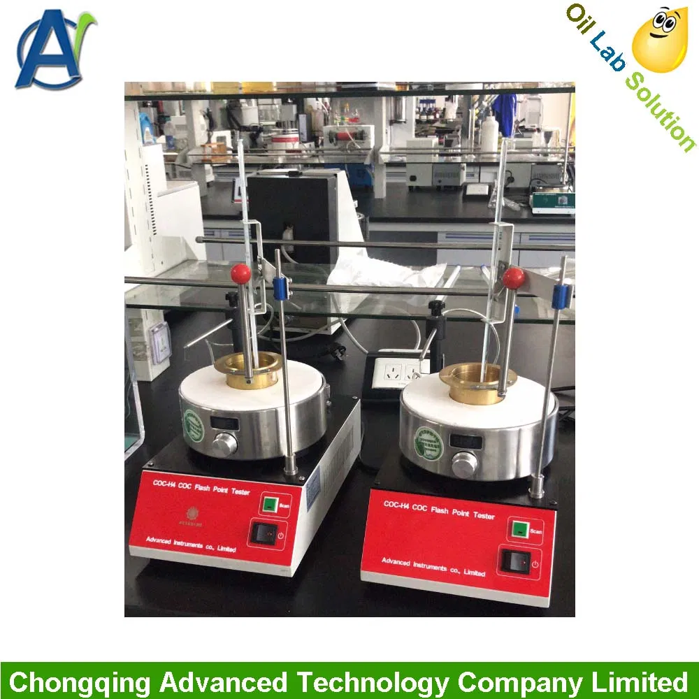 ASTM D92 Máquina de ensaio do ponto de inflamação e do ponto de ignição do óleo lubrificante Cleveland Open Cup 2