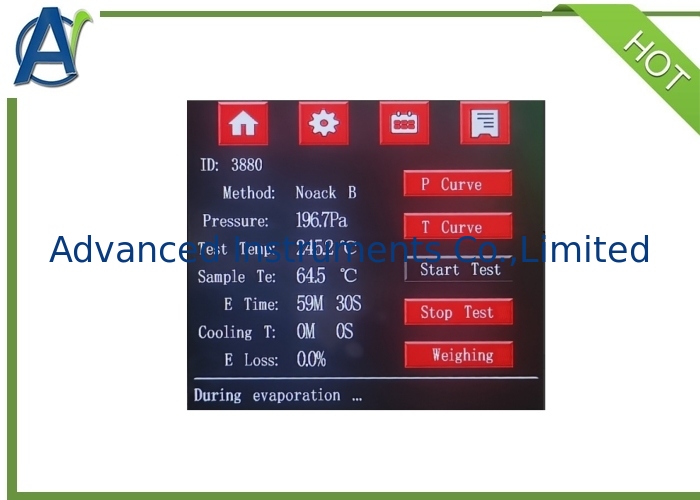 ASTM D5800 Automatic Lubricating Oil Evaporation Loss Tester (Noack B Method)
